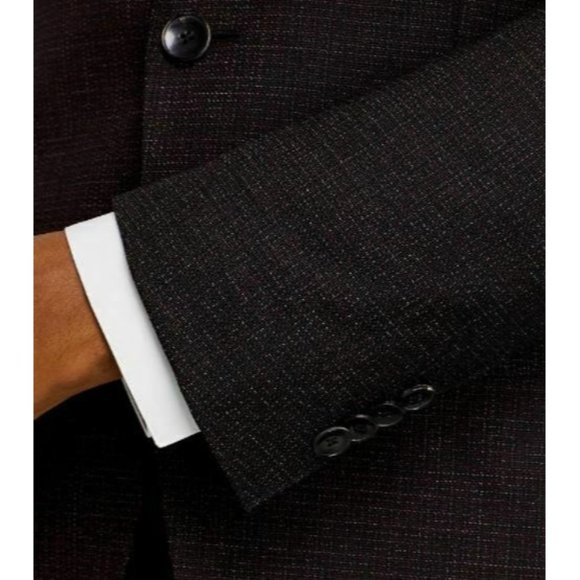 Hugo Boss Huge Genius Slim Fit Red Wool Suit Mens 36S36S 36 S 36 x 32 Unhem $895 - Picture 4 of 5